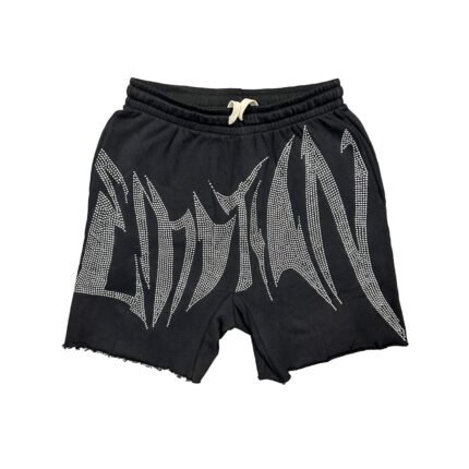 Mixedemotion Black ‘Wild’ Rhinestone Shorts